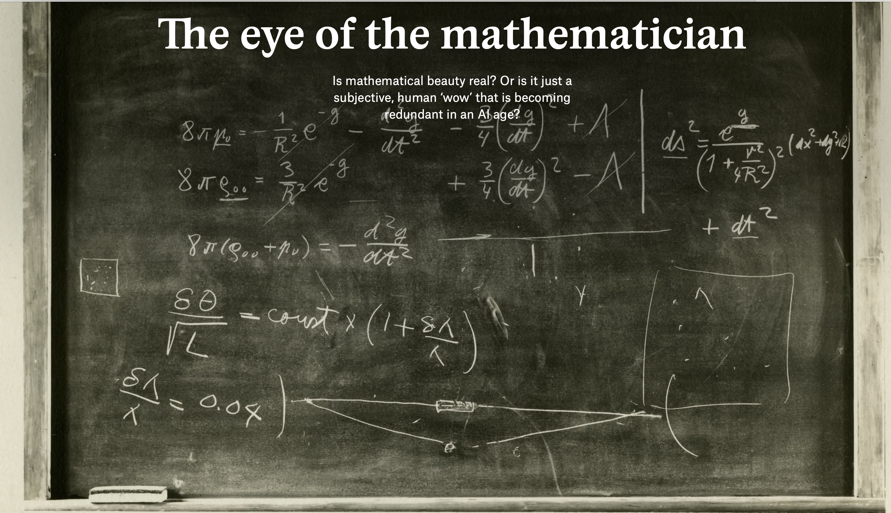 Mathematical Beauty in the AI Age
